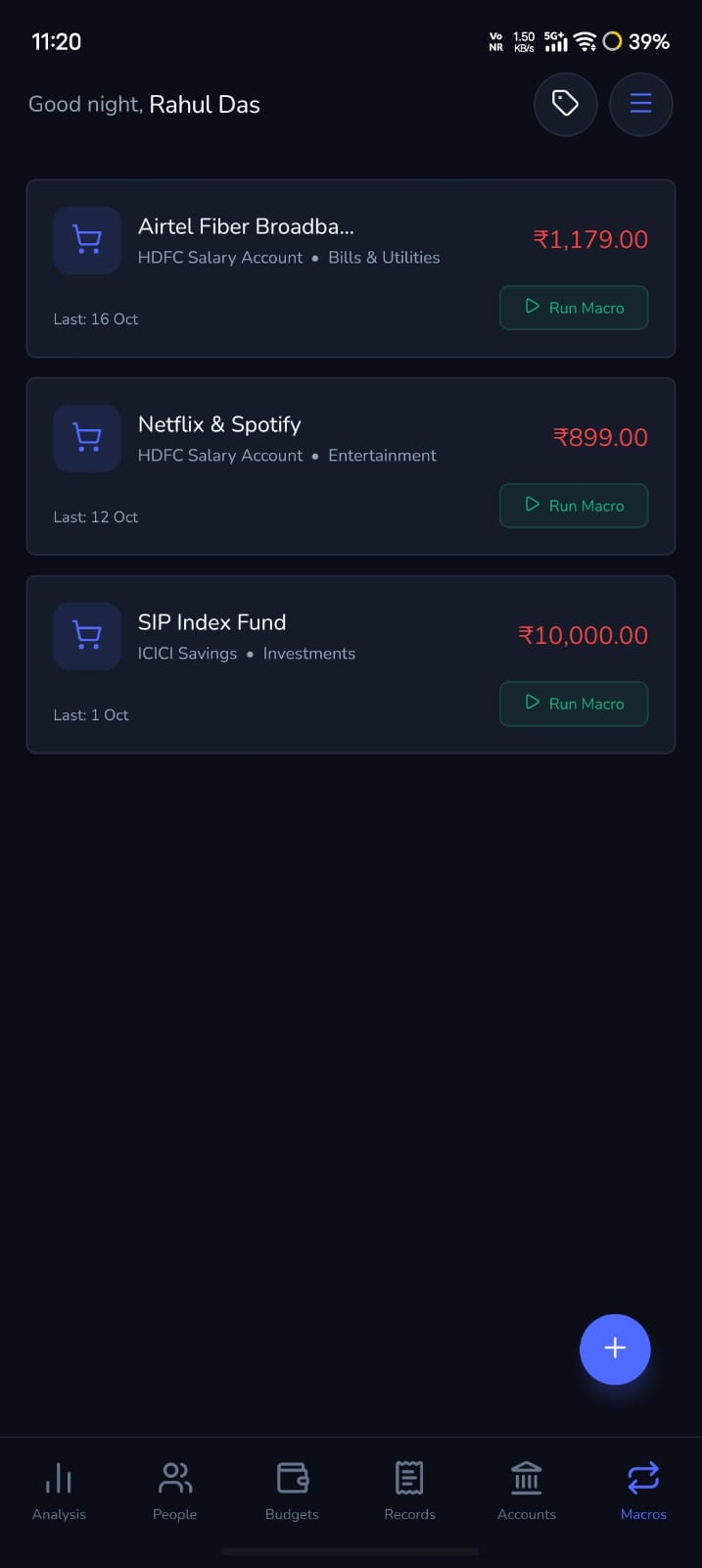 MyMoney Recurring AutoPay Macros